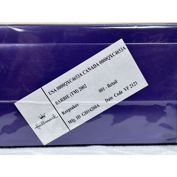 2002 Hallmark Keepsake Club Exclusive Barbie Porcelain Ornament - NIB - Picture 3 of 5